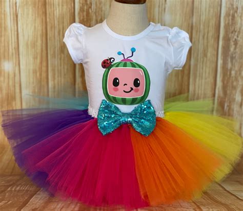 Cocomelon Birthday Tutu Outfit, Cocomelon Rainbow Tutu | Little Ladybug Tutus