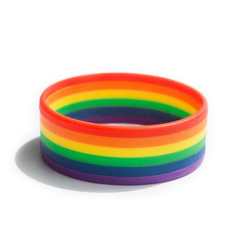 Rainbow Silicone Wristband - Etsy