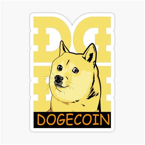 "dogecoin" Sticker by marcelovieira | Redbubble