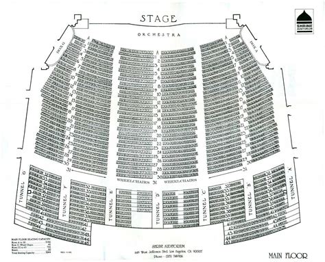 Seating at the Shrine Auditorium and Expo Hall, Los Angeles