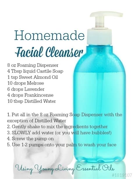 Homemade Facial Cleanser with Essential Oils