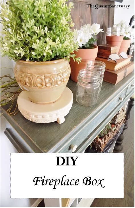 The Quaint Sanctuary: { DIY Summery Fireplace Mantel Box }