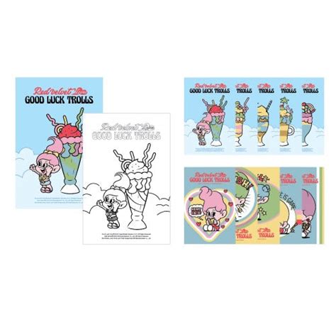 RED VELVET - COLORING POSTCARD SET / 2020 TROLLS POP-UP STORE