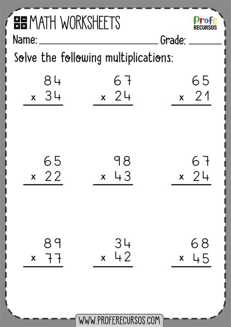 2 By 2 Multiplication Worksheets Pdf