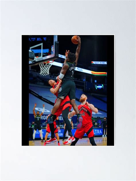 "Anthony Edwards Poster Dunk on Yuta Watanabe Classic " Poster for Sale by fabeckrzasa8 | Redbubble