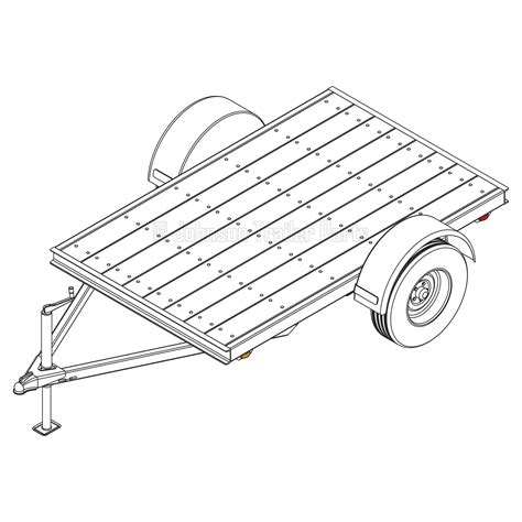 5' x 8' Utility Trailer Plans Blueprints - 3,500 lb Capacity | Trailer ...