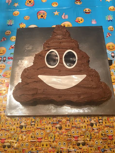 Poop Emoji Cake for a Fun Birthday Celebration