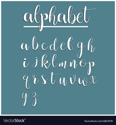 English alphabet calligraphy lettering modern Vector Image