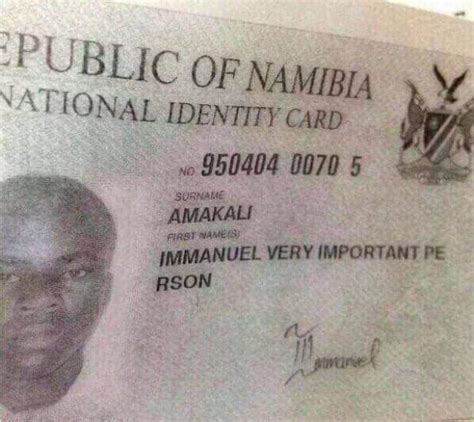 Funny Names On Namibian ID Cards - Foreign Affairs - Nigeria