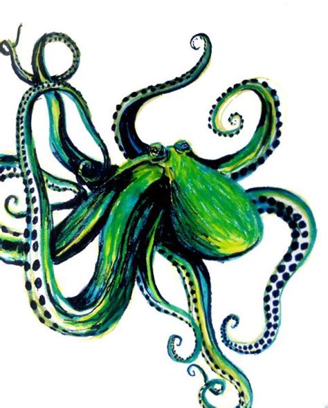 Octopus Stretched Canvas | Octopus art print, Octopus art, Octopus painting