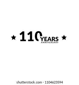 110 Years Anniversary Logo Template Stock Vector (Royalty Free ...