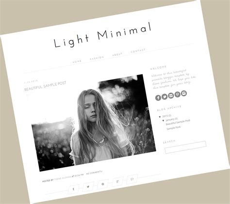 Free Blogger Template - Light Minimal