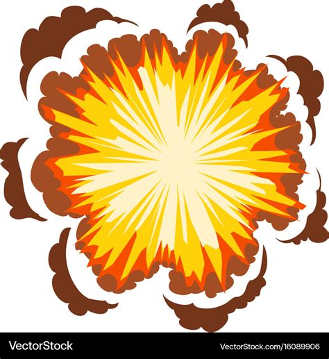 Explosion icon cartoon style Royalty Free Vector Image