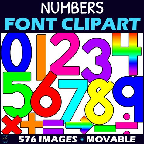 Numbers Font Clipart | Made By Teachers