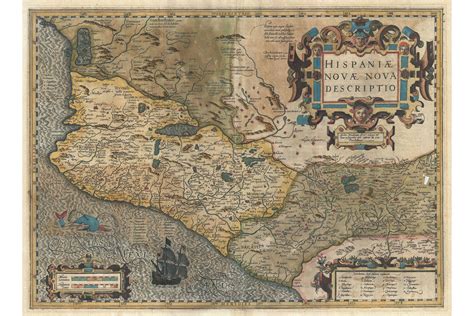 Map of Mexico; Antique Map; Historic Cartography by Hondius, 1606 - Posters & Prints