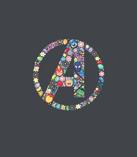 Marvel Avengers Logo Easter Digital Art by Ajay Aden