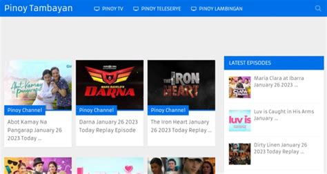 Watch Pinoy Tambayan Teleserye Replay Online For Free - Cyber Sectors