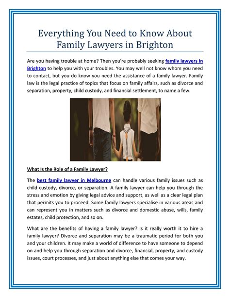 Everything You Need to Know About Family Lawyers in Brighton by PCL Lawyers - Issuu