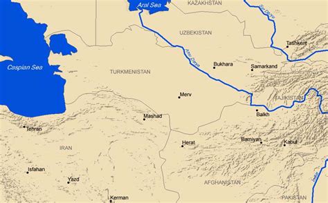 Oxus River Map