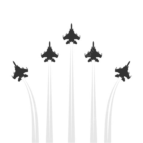 Jet F15 Strike Fighter Smoke In The Air Silhouette Vector Transparent ...