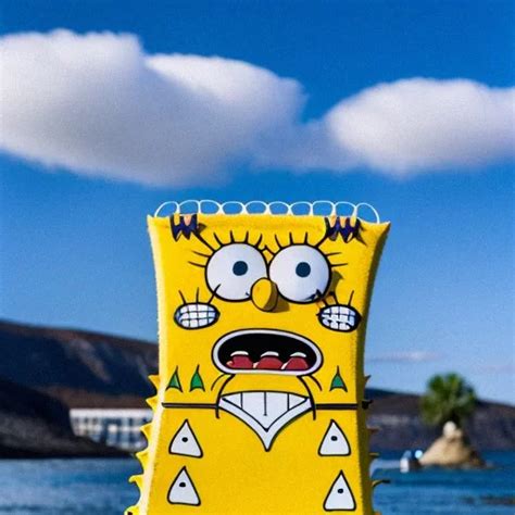 Ai Art Generator: ((Spongebob sponge style)) The Simpsons