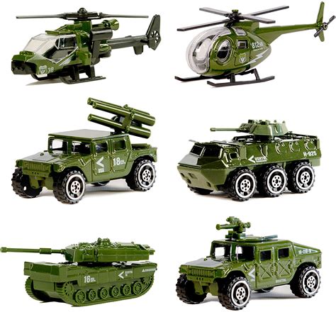 Wholesale Nunkitoy Die-cast Military Vehicles,6 Pack Assorted Alloy Metal Army Vehicle Models ...