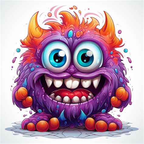 Premium Photo | A funny small cartoon monster