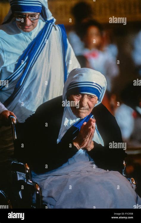 Mother Teresa founder of the Missionaries of Charity in Calcutta during the Congressional Gold ...