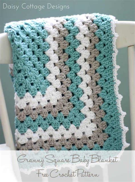 How to Crochet A Granny Square Blanket - Daisy Cottage Designs