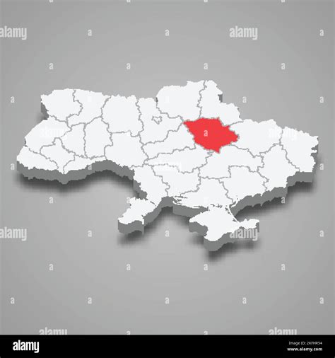 Poltava Oblast. Region location within Ukraine 3d isometric map Stock Vector Image & Art - Alamy