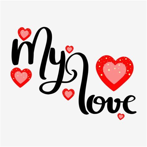 My Love Clipart PNG Images, My Love Text With Hearts, Heart, My Love, Hearts PNG Image For Free ...