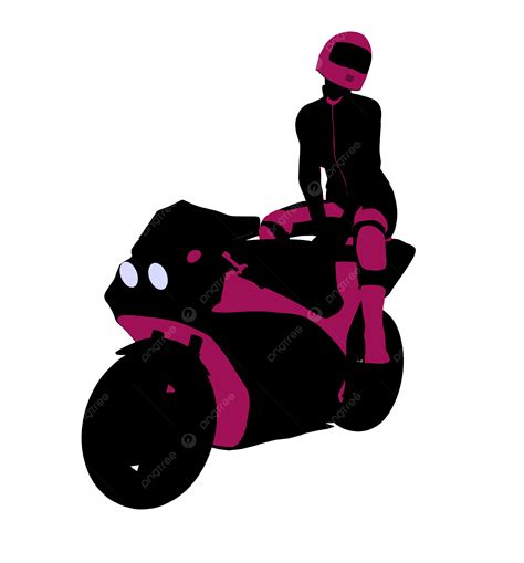 Female Sports Biker, Silhouette Gear Dirt, Motorcycle, Track Gear PNG Transparent Image and ...