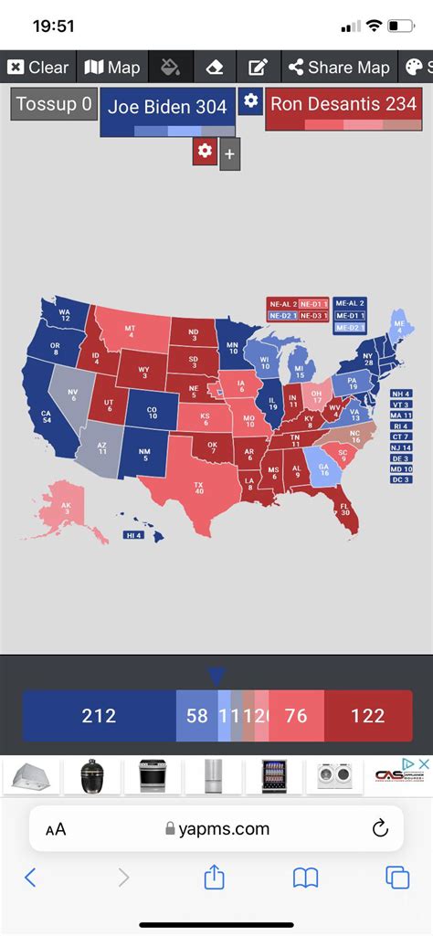 Biden vs Desantis 2024 prediction : r/YAPms