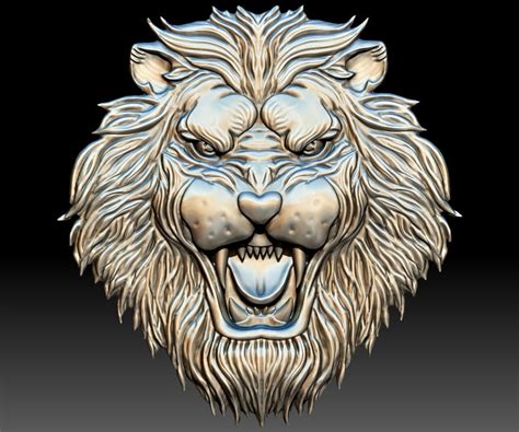 Lion Head 3D Model Free Download