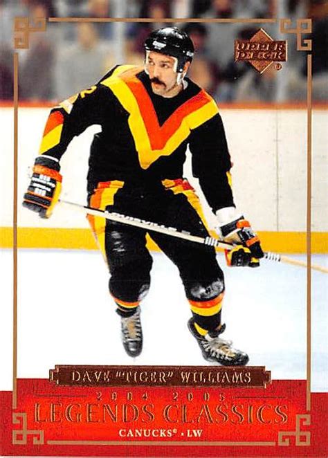 Tiger Williams trading card (Vancouver Canucks Hockey Goon Fighter ...