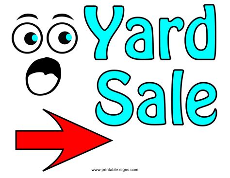 Free Printable Yard Sale Sign - Printable Signs