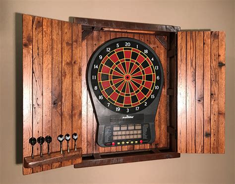 Large Electronic Dartboard Cabinet Reclaimed Barn Wood | Etsy