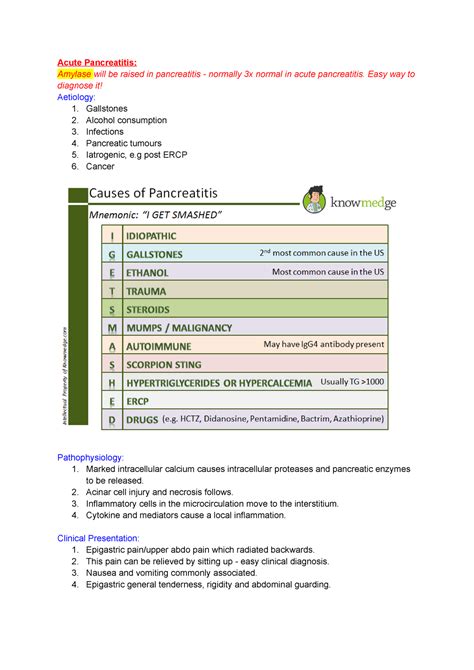 Acute and Chronic Pancreatitis - Acute Pancreatitis: Amylase will be ...