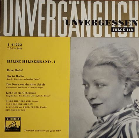 Hilde Hildebrand - Hilde Hildebrand I (1960, Vinyl) | Discogs