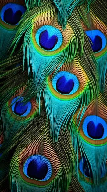 Premium AI Image | A vibrant and intricate display of a peacock's tail ...