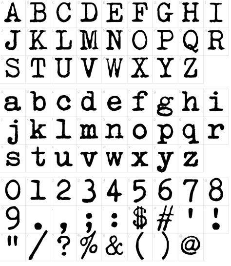 zai Olivetti-Underwood Studio 21 Typewriter Font Download