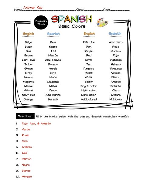 The Ultimate Spanish Vocabulary Word List Worksheets & Answer Keys Bundle - 130 Pages | Made By ...