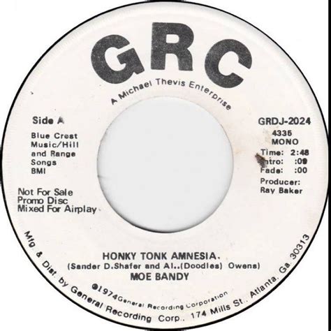 Moe Bandy ~ Honky Tonk Amnesia