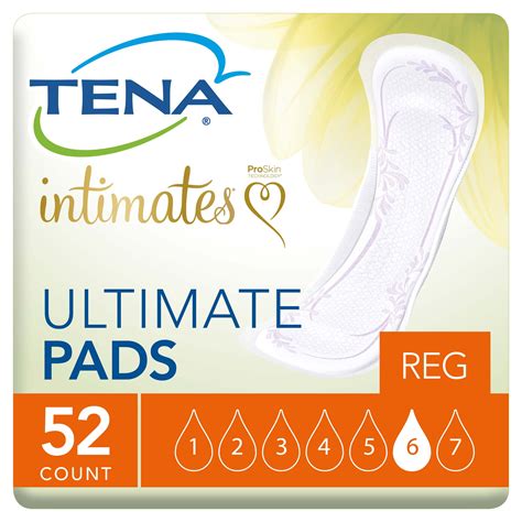 Tena Intimates Incontinence Pads/Bladder Control Pads For Women, Ultimate Absorbency, 52 Count ...