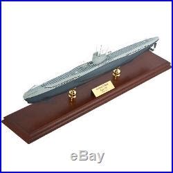 German U-Boat Submarine Desk Top Display Sub Wood 1/125 WW2 Navy War Ship Model | german