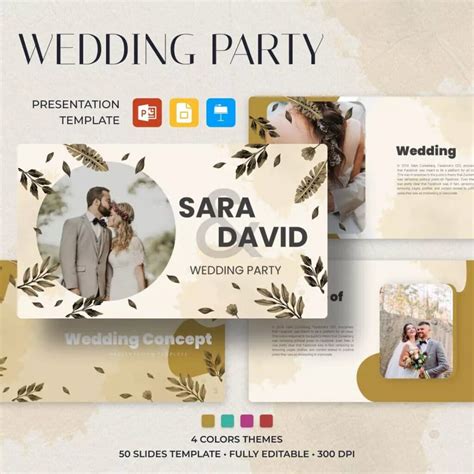 10 Elegant Wedding Powerpoint Background Template – MasterBundles