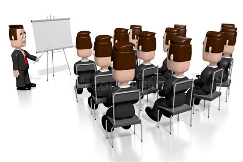 3D Seminar, Training, Meeting Concept Stock Illustration - Illustration of businessmen, board ...