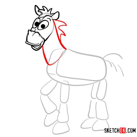 How to draw Bullseye from Toy Story - Sketchok easy drawing guides