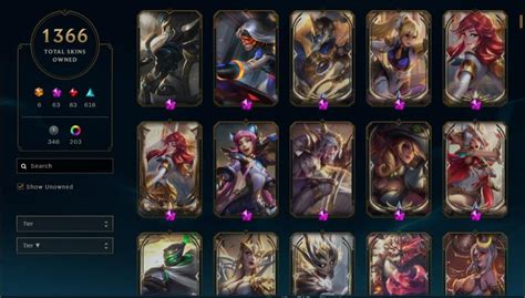 1366 SKINS League of Legends account (ALL SKINS UNLOCKED), Video Gaming ...