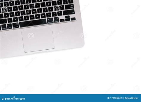 Laptop Keyboard on a White Background. Template for Design Stock Photo - Image of blank, design ...